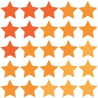 Star series vector, the vector of a collection of red, orange, yellow stars. Great for decorations, icons, symbols.