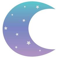 serie de vectores de estrellas, el vector de la luna es de color pastel y la colección de estrellas en él. genial para decoraciones, íconos, símbolos.