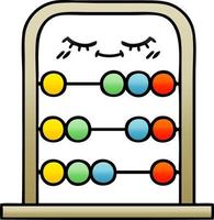 gradient shaded cartoon abacus vector