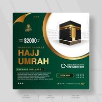 Luxury islamic social media post template design vector