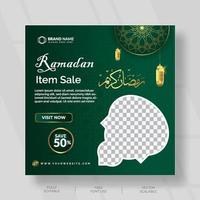 Ramadan social media banner template vector