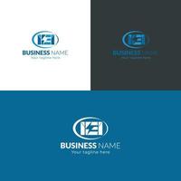Ilustración de vector de diseño de logotipo de empresa icónica iei