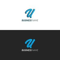 U Business Logo Design Vector Illustration