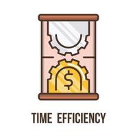 Time efficiency vector icon