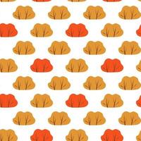 seamless pattern with autumn trees and bushes. Autumn pattern for decoration design vector