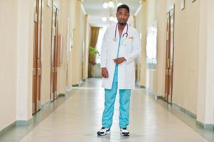 Professional african male doctor at the hospital. Medical healthcare business and doctor service of Africa. photo