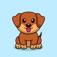 Vector illustration of a cute and adorable puppy