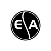 concepto de logotipo de letra de círculo creativo ea. diseño de letra ea. vector