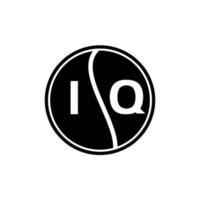concepto de logotipo de letra de círculo creativo iq. diseño de letras iq. vector