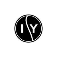 IY creative circle letter logo concept. IY letter design. vector