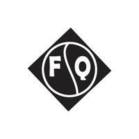 FA letter logo design on black background. FA creative circle letter logo concept. FA letter design. vector