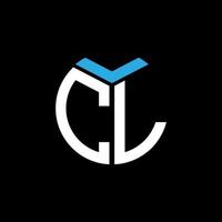 cl concepto de logotipo de letra de círculo creativo. diseño de letra cl. vector