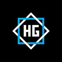 HG creative circle letter logo concept. HG letter design. vector