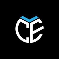 CE creative circle letter logo concept. CE letter design. vector