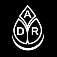 concepto de logotipo de letra de círculo creativo adr. diseño de letra adr. vector