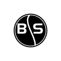 concepto de logotipo de letra de círculo creativo bs. diseño de letra bs. vector