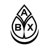 concepto de logotipo de letra de círculo creativo abx. diseño de letras abx. vector