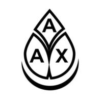 diseño del logotipo de la letra aax sobre fondo negro. concepto de logotipo de letra de círculo creativo aax. diseño de letras aax. vector