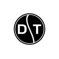 DT creative circle letter logo concept. DT letter design. vector