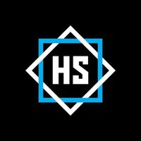 HS creative circle letter logo concept. HS letter design. vector