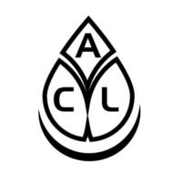 concepto de logotipo de letra de círculo creativo acl. diseño de letras acl. vector