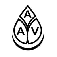 diseño de logotipo de letra aav sobre fondo negro. concepto de logotipo de letra de círculo creativo aav. diseño de letras aav. vector