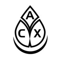 concepto de logotipo de letra de círculo creativo acx. diseño de letras acx. vector