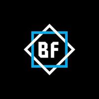 diseño de logotipo de letra bf sobre fondo negro. concepto de logotipo de letra de círculo creativo bf. diseño de letra bf. vector