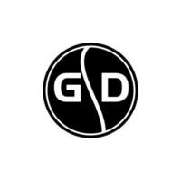 GD creative circle letter logo concept. GD letter design. vector