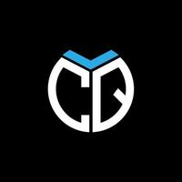 cq concepto de logotipo de letra de círculo creativo. diseño de letras cq. vector