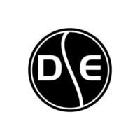 DE creative circle letter logo concept. DE letter design. vector