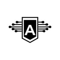 A creative circle letter logo concept. A letter design. vector