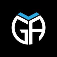 GA creative circle letter logo concept. GA letter design. vector