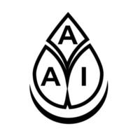 diseño de logotipo de letra aai sobre fondo negro. concepto de logotipo de letra de círculo creativo aai. diseño de letras aai. vector