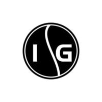 IG creative circle letter logo concept. IG letter design. vector