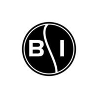 concepto de logotipo de letra de círculo creativo bi. diseño de dos letras. vector