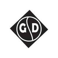 GD creative circle letter logo concept. GD letter design. vector