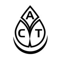 ACT creative circle letter logo concept. ACT letter design. vector
