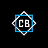 CB letter logo design on black background. CB creative circle letter logo concept. CB letter design. vector