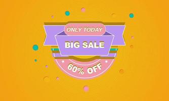 Big sale banner template colorfull vector