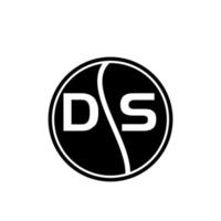 DS creative circle letter logo concept. DS letter design. vector