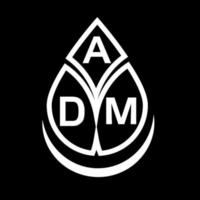 concepto de logotipo de letra de círculo creativo adm. diseño de carta adm. vector