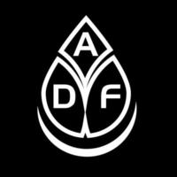 concepto de logotipo de letra de círculo creativo adf. diseño de letra adf. vector