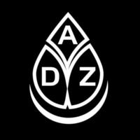 concepto de logotipo de letra de círculo creativo adz. diseño de letras adz. vector