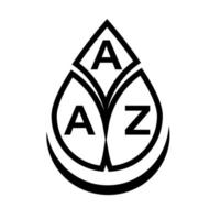 diseño del logotipo de la letra aaz sobre fondo negro. concepto de logotipo de letra de círculo creativo aaz. diseño de letras aaz. vector