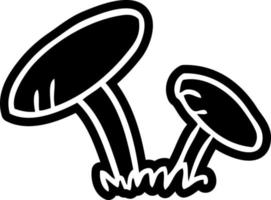 cartoon icon drawing of some mushrooms vector