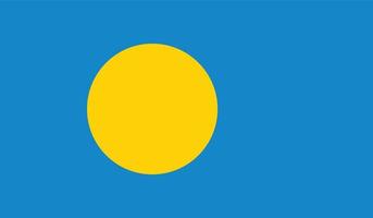 vector illustration of Palau flag.