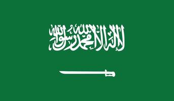 ilustración vectorial de la bandera de arabia saudita. vector