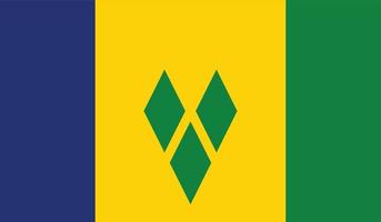 vector illustration of Saint Vincent and the Grenadines flag.