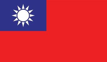 vector illustration of Taiwan flag.